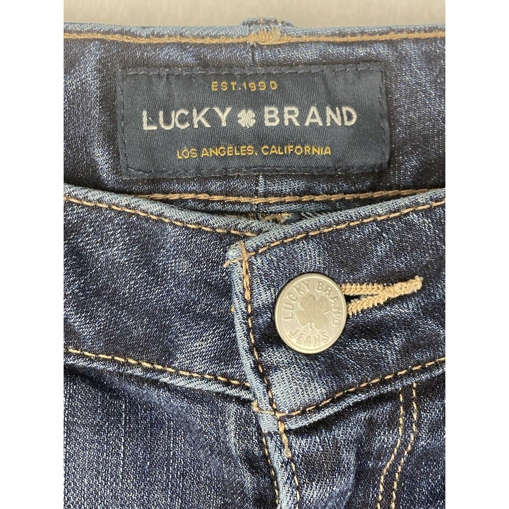 Lucky Brand Lolita Crop Low Rise Raw Hem Jeans Womens Blue Size 29 - Picture 2 of 16
